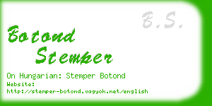 botond stemper business card